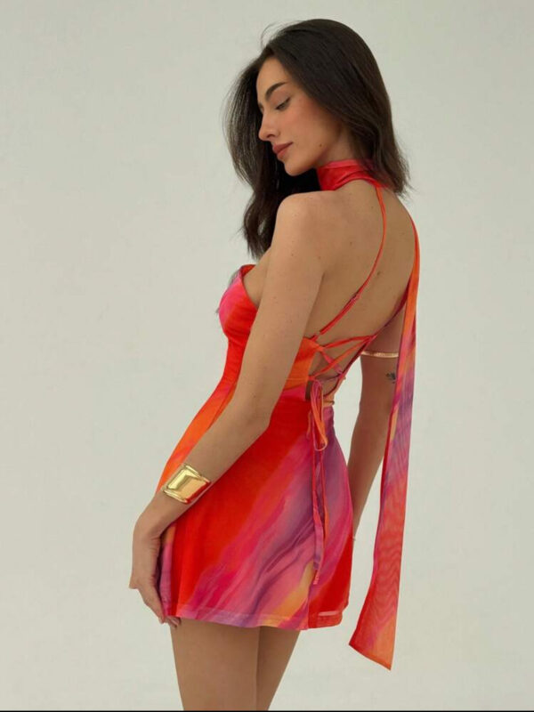 Batik print sleeveless mini dress - Image 2