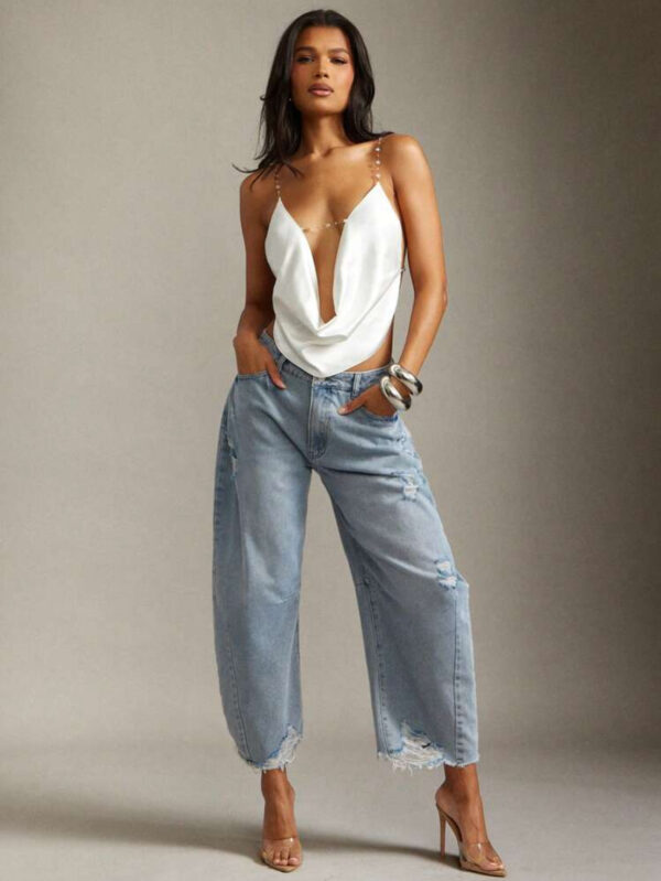 Chain neck sleeveless top - Image 3
